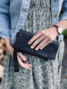 Clutch MILO läcker skinnkvalitet - SVART