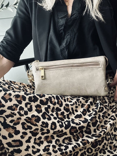 Clutch / skindtaske Sand - VIAMAJA.DK