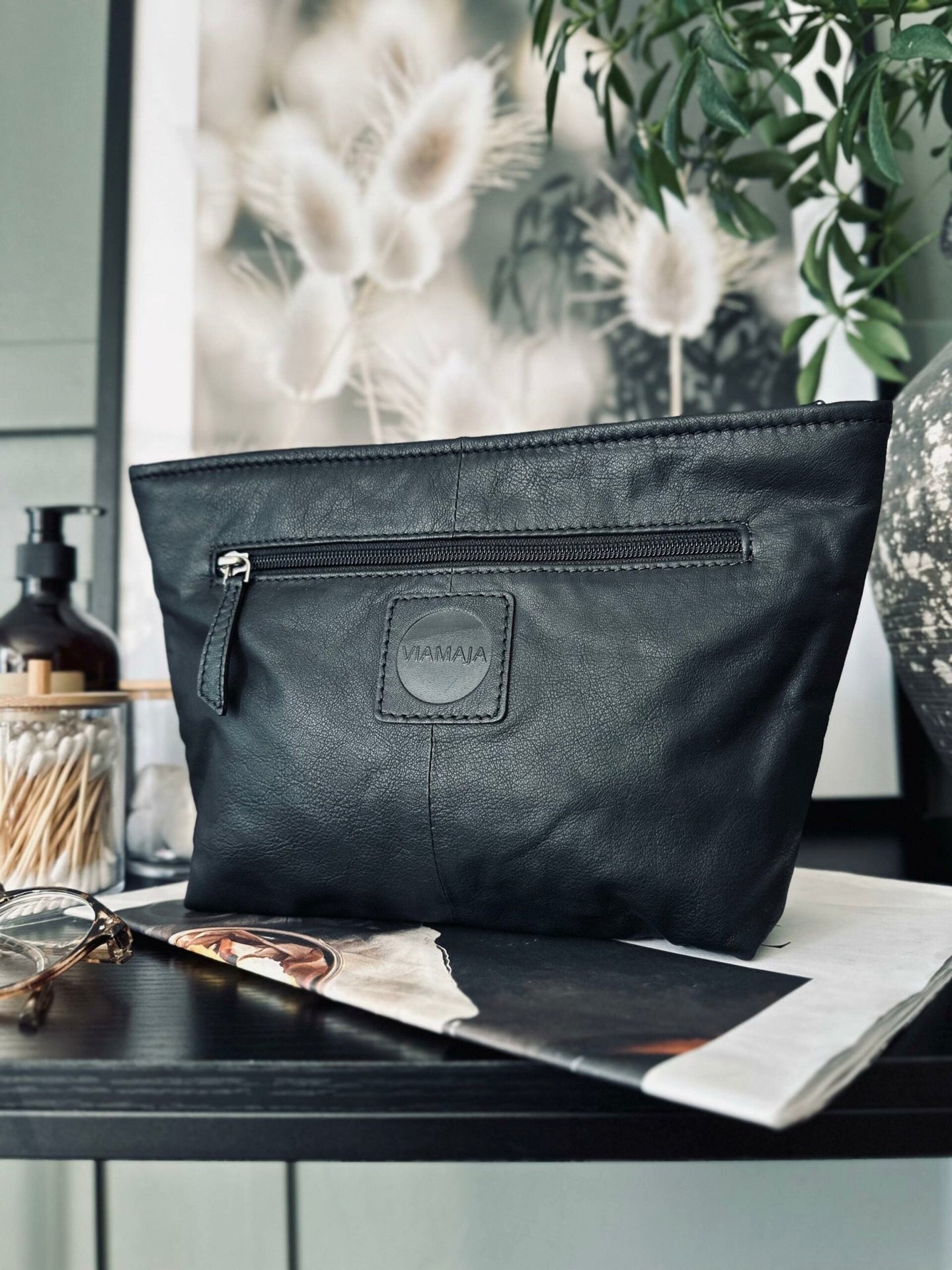 Clutch SOFT LEATHER – Black - VIAMAJA.DK