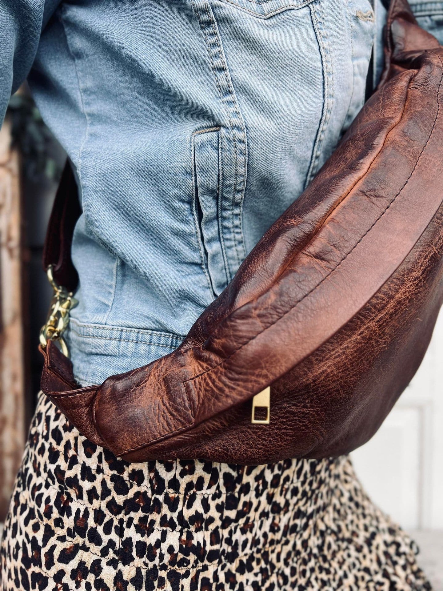 Cool Buffy Bumbag i smørblødt læder - Brandy - VIAMAJA.DK