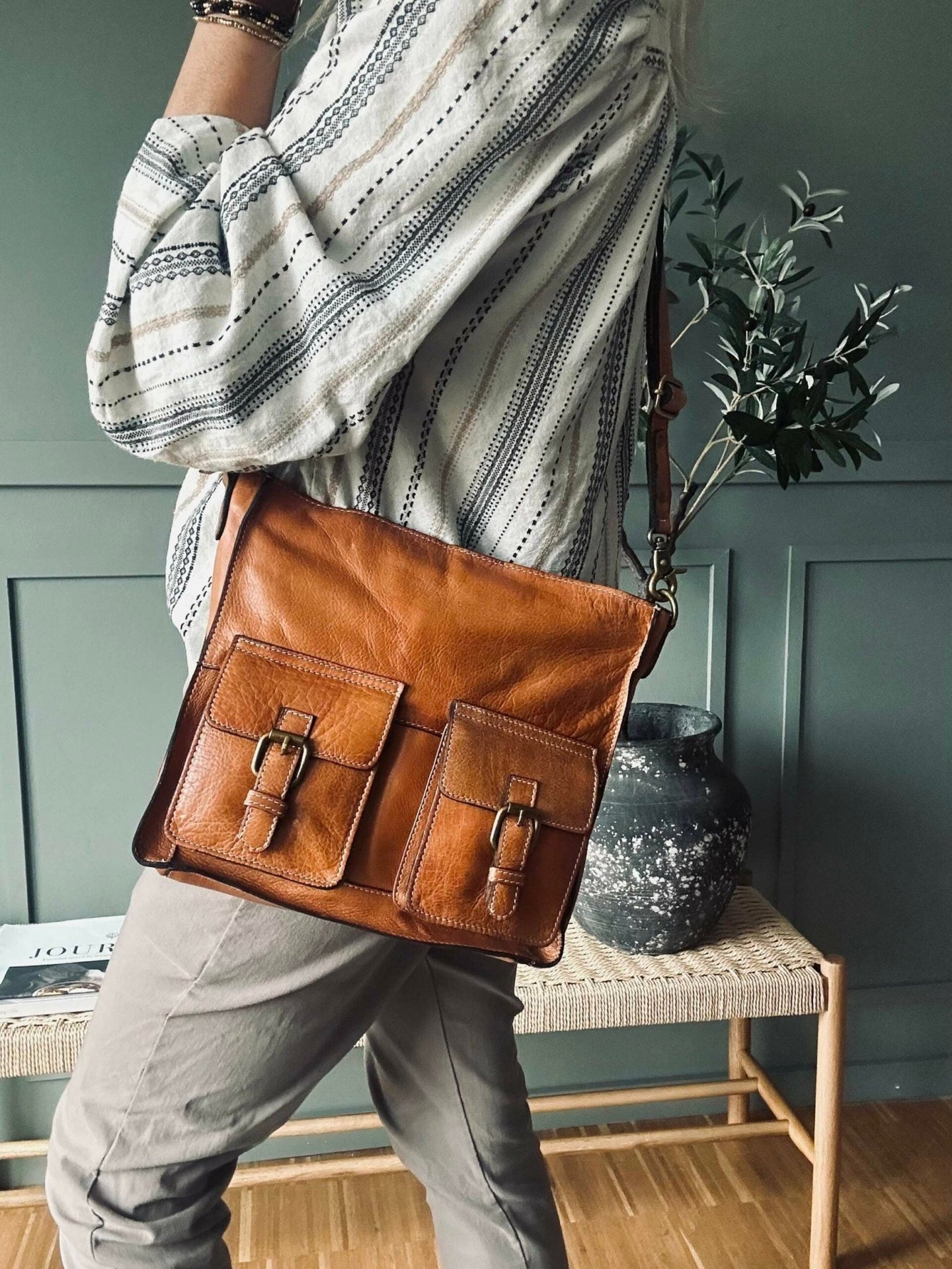 Crossbody Alma Cognac - VIAMAJA.DK