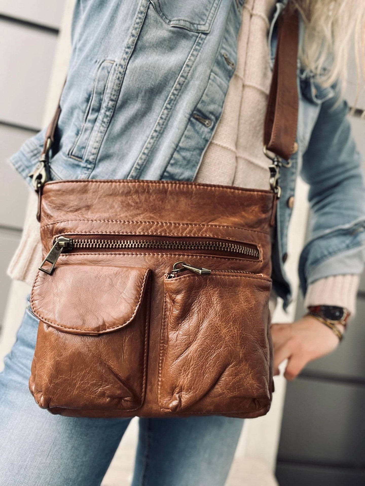 Crossbody CHESTNUT - Ultra blød - VIAMAJA.DK