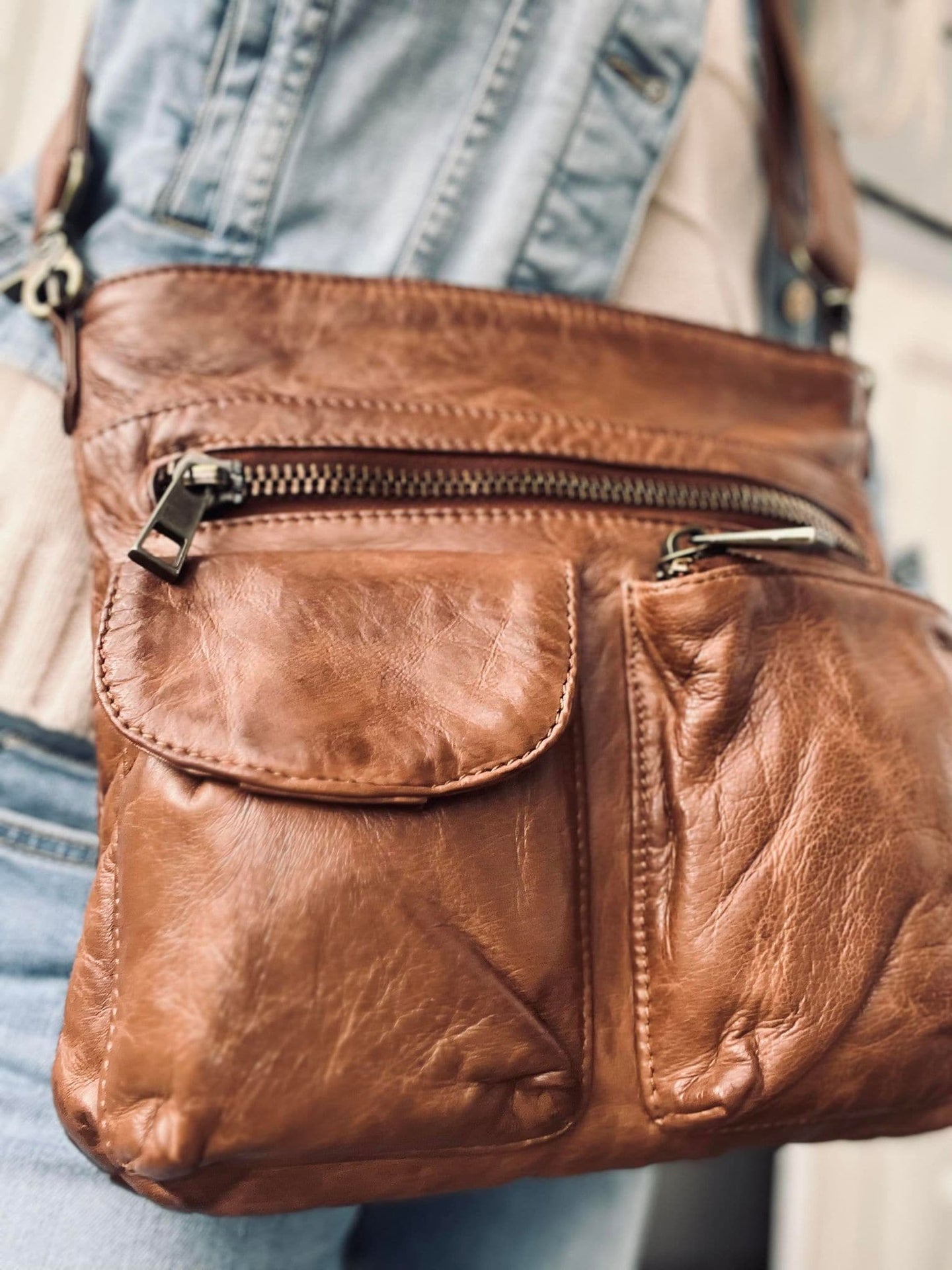 Crossbody CHESTNUT - Ultra blød - VIAMAJA.DK