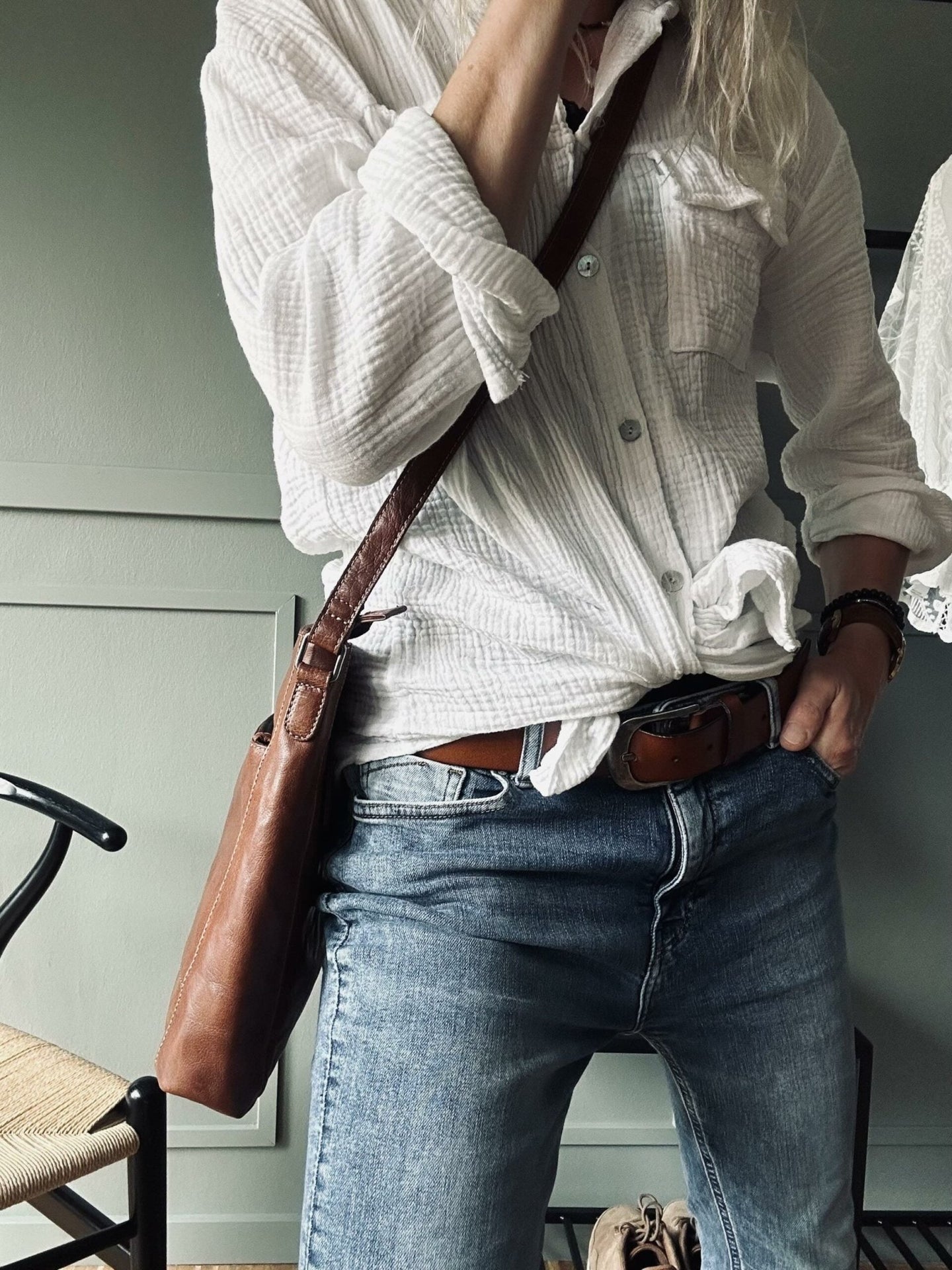 Crossbody Dina dark cognac - VIAMAJA.DK