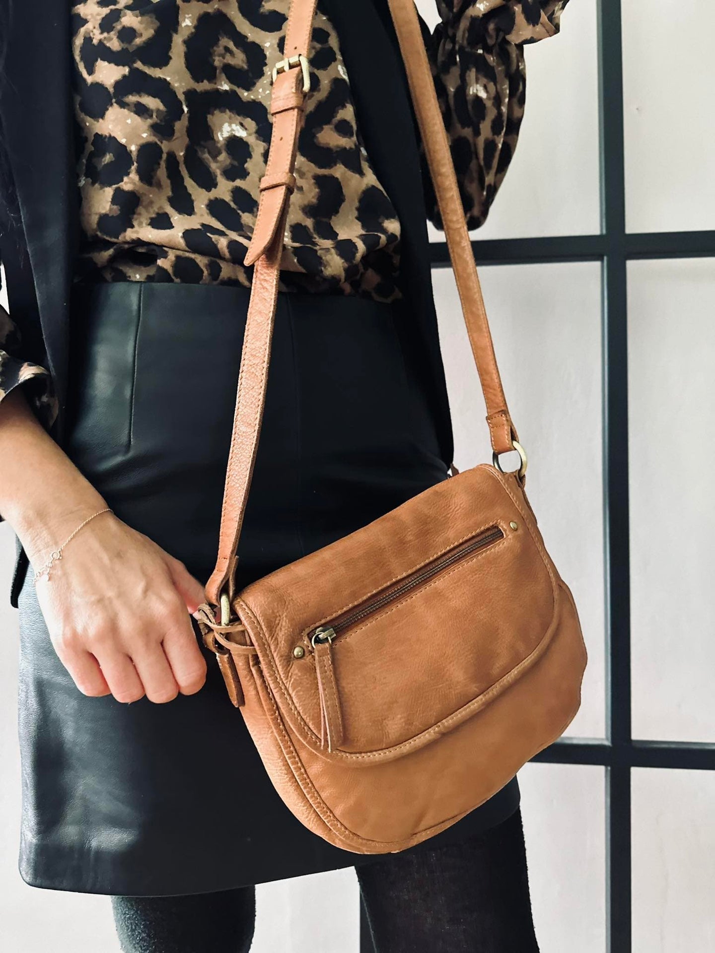 Crossbody Emily Raw Boheme – Cognac - VIAMAJA.DK