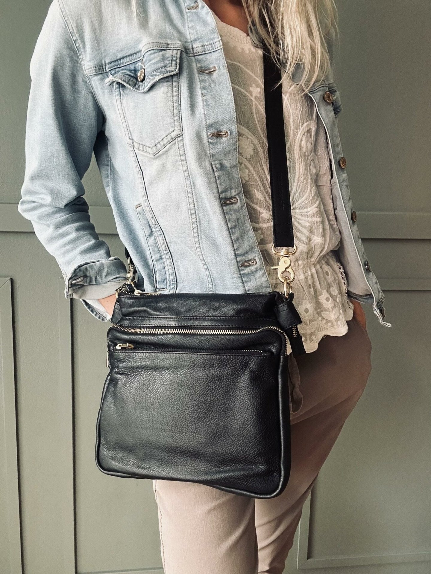 Crossbody Jenna Big – Black - VIAMAJA.DK
