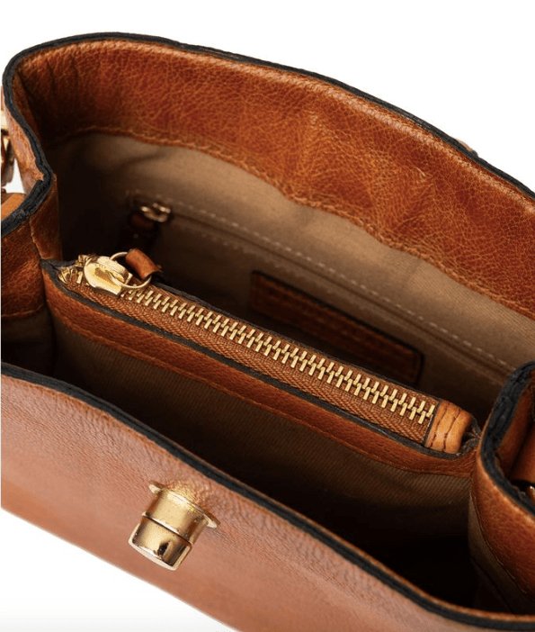 Crossbody Lux cognac Mini - VIAMAJA.DK