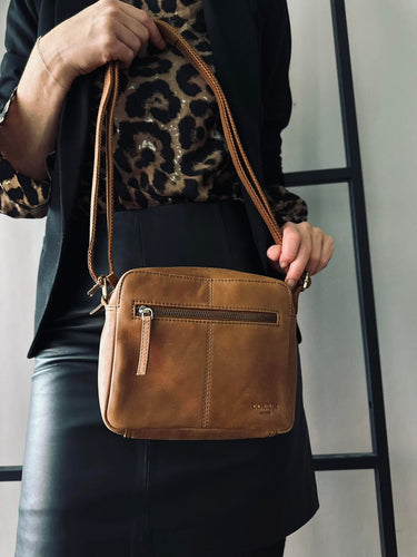 Crossbody Nola Cognac - VIAMAJA.DK