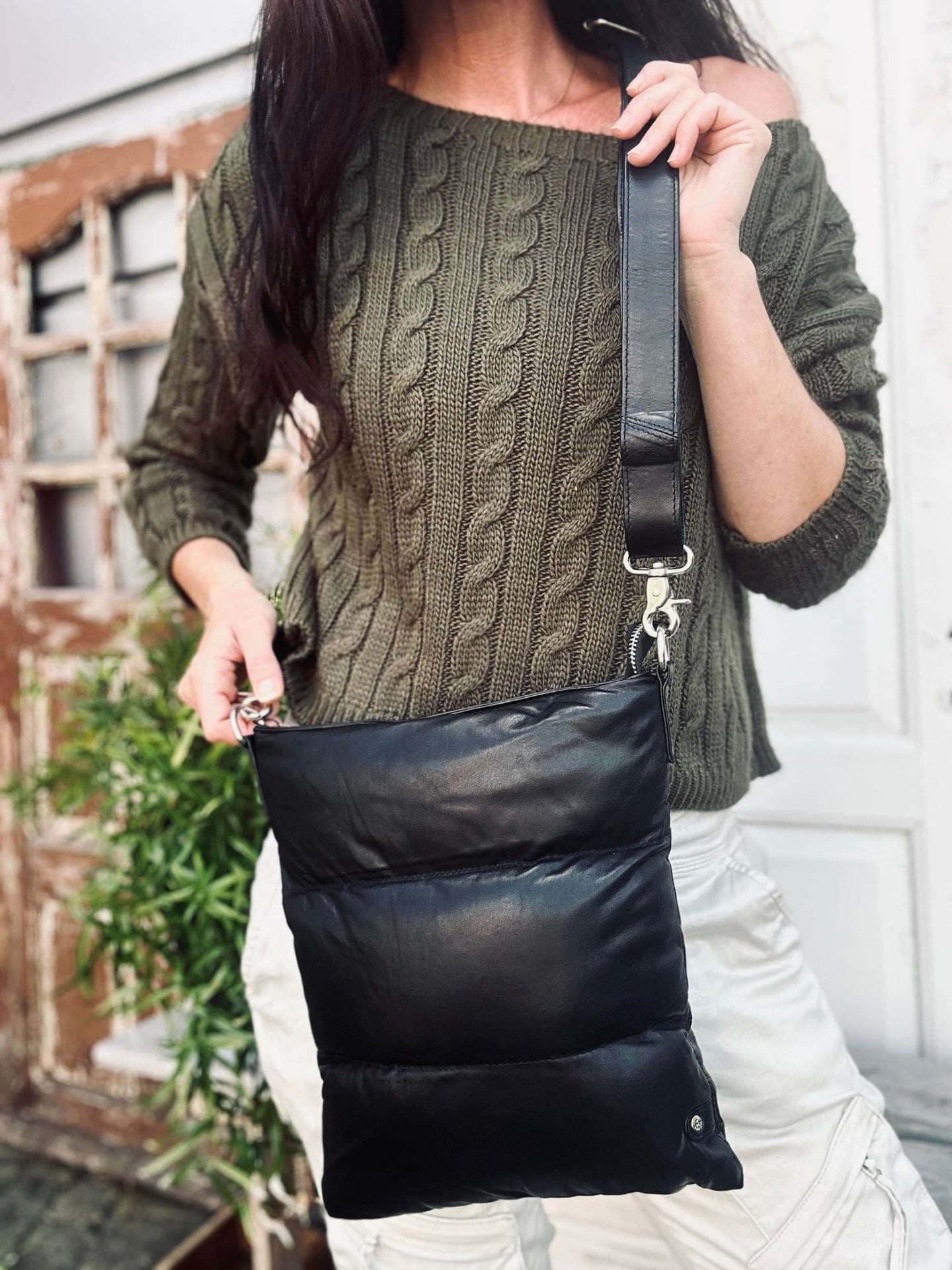 Crossbody TRENDY i det blødeste lammeskind - VIAMAJA.DK