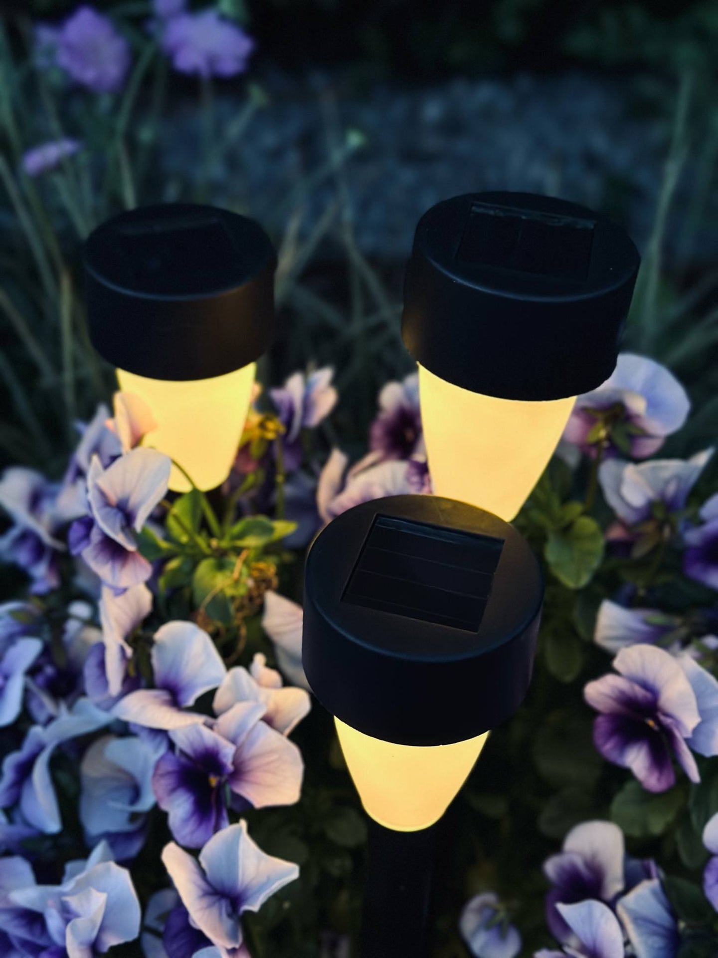 Fackla med solceller – Set om 4 st.