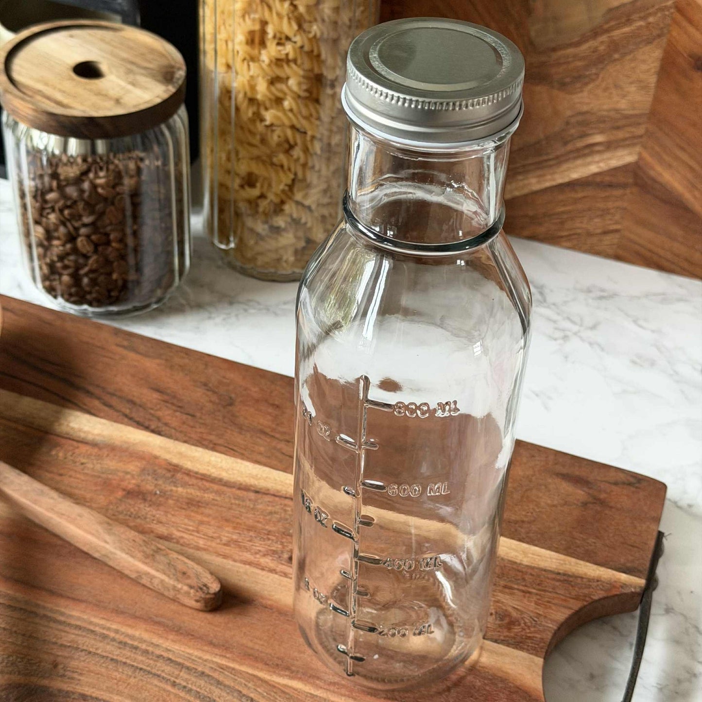 Glasflaska med Måttenheter - 1000 ml