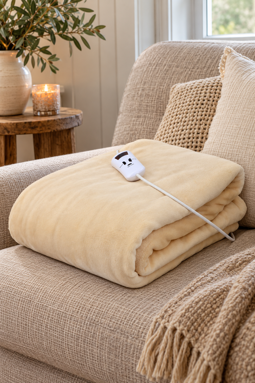 Elektrisk värmefilt - 130x180 – beige