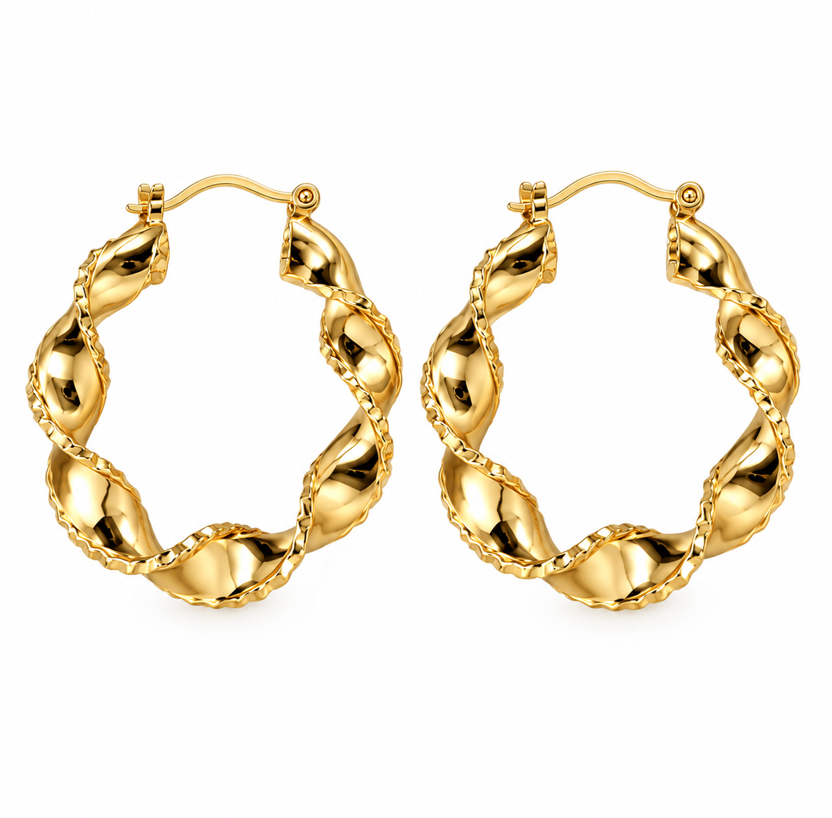 Örhängen Cora hoops - 18k förgyllda
