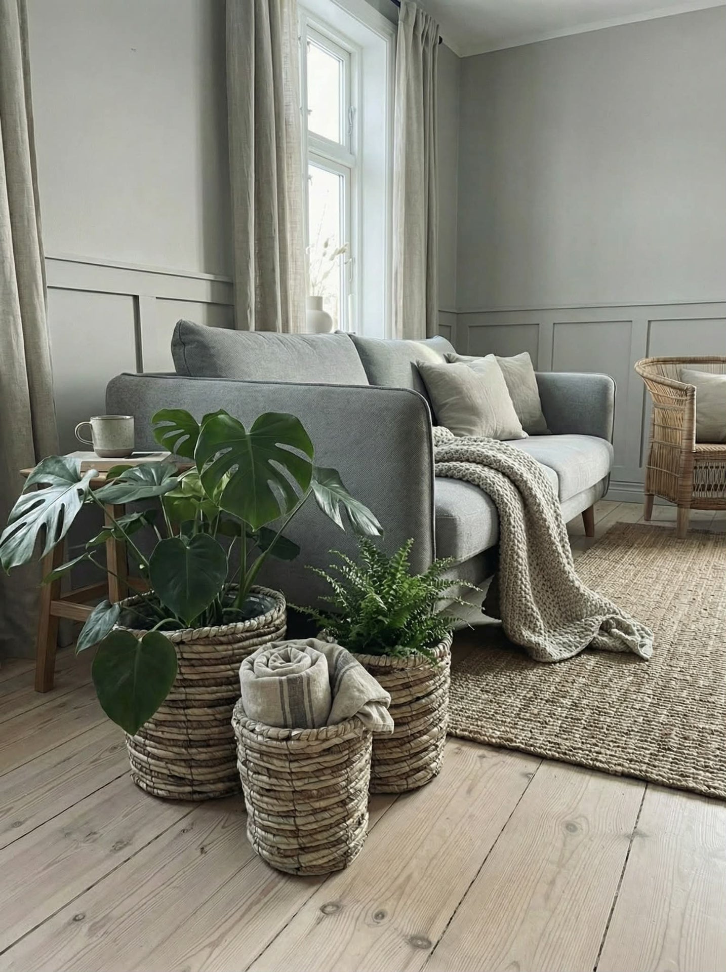 Naturkorgar - Set om 3 st