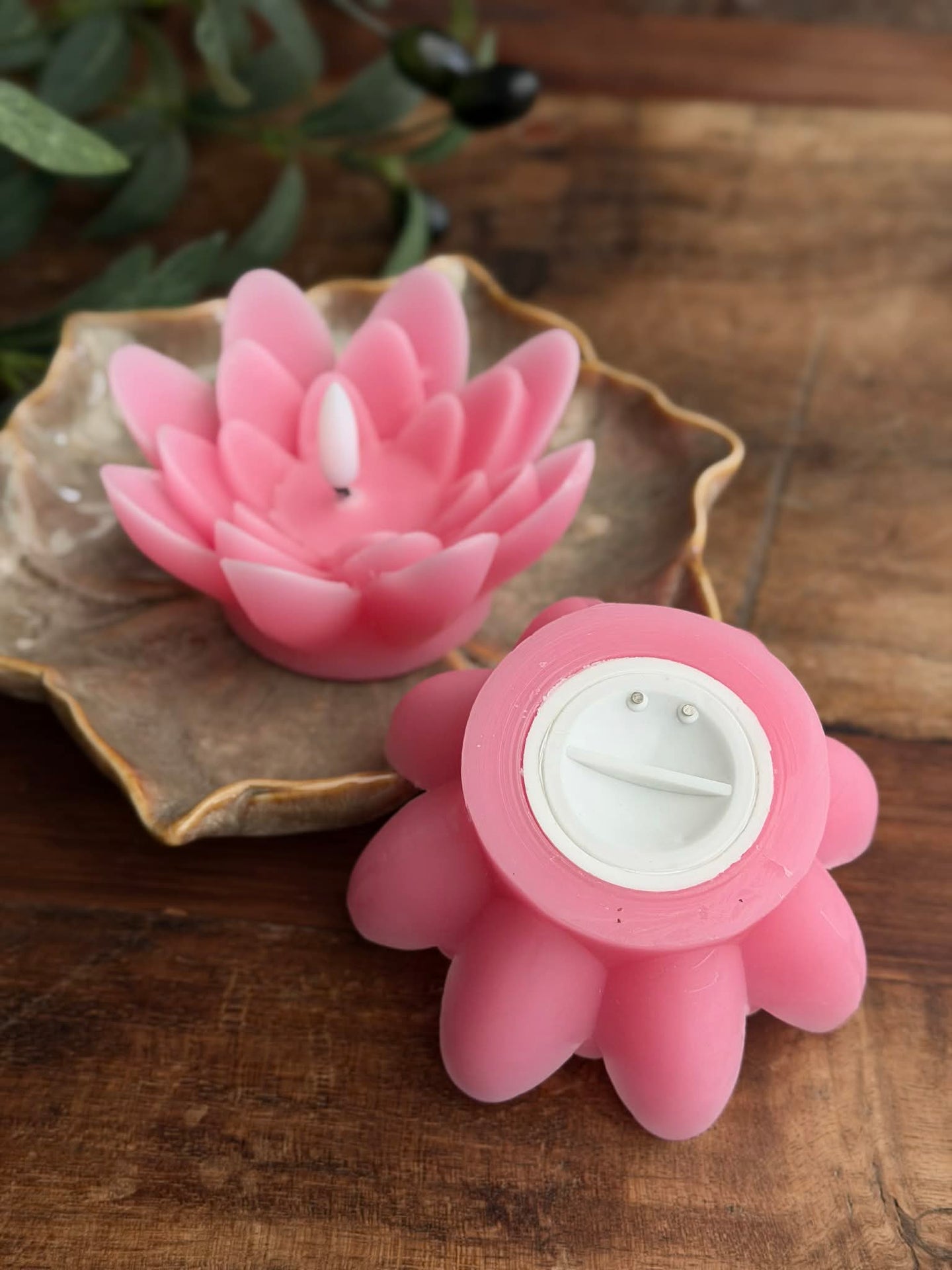 Flytljus med timer - Set med 2 st. Rosa Lotus