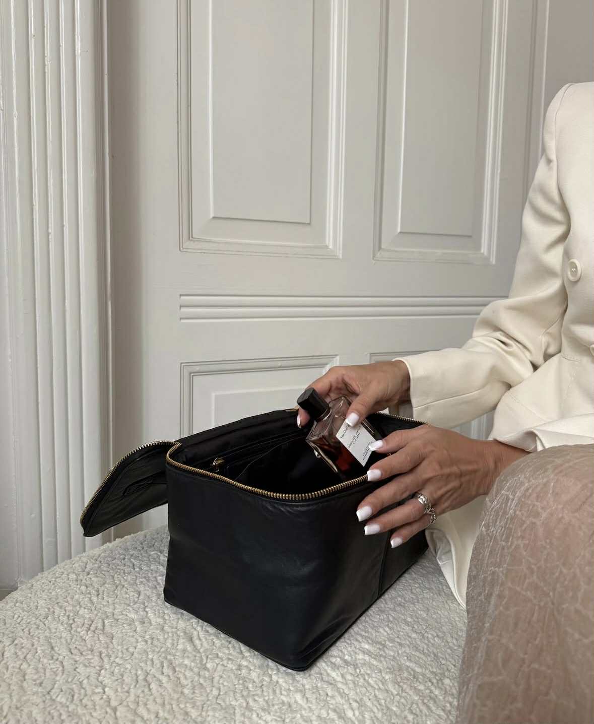 Klassisk necessär - Svart / guld