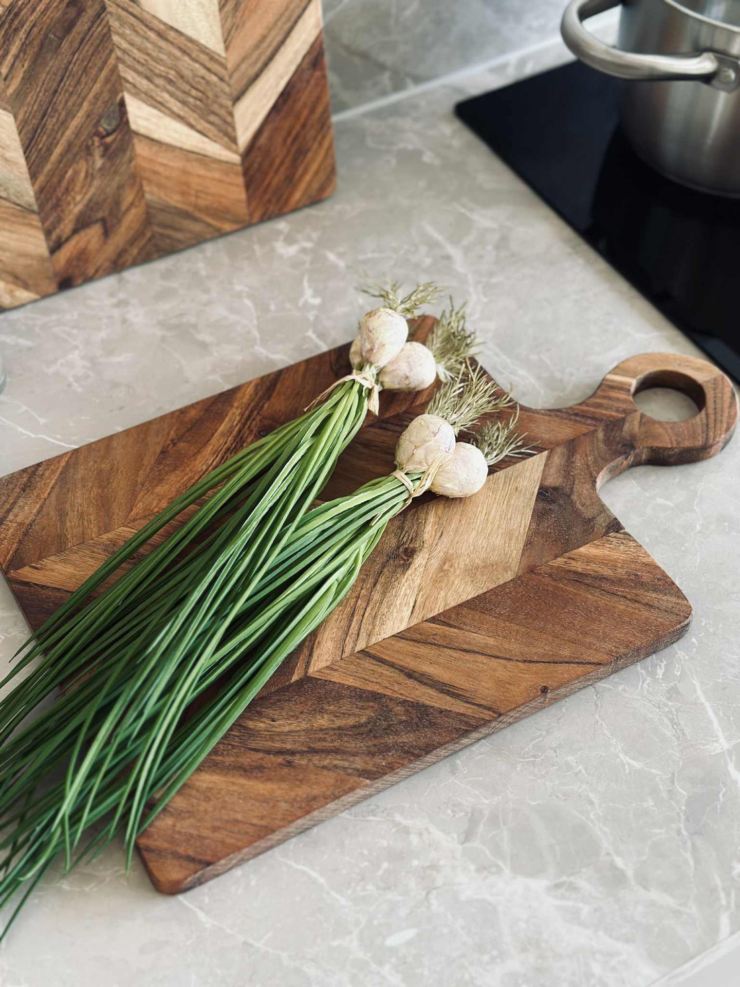 Skärbräda Fiskbensmönster - 40cm