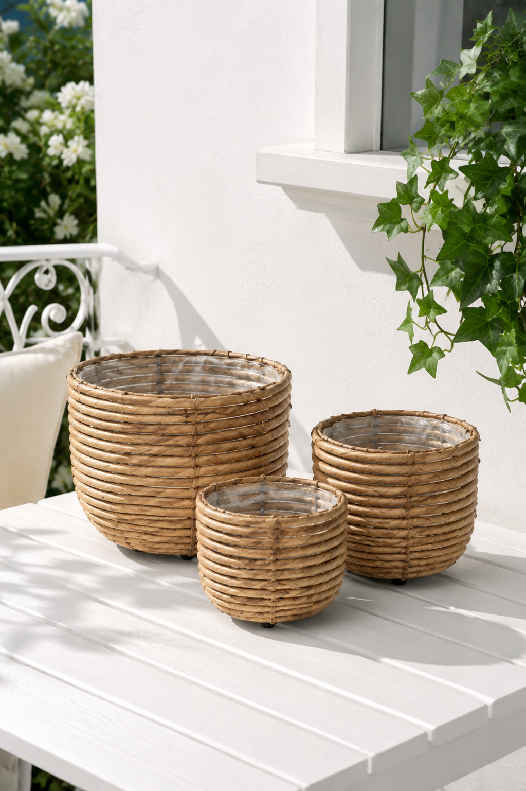 Korgset Rattan - Natur 3 st.