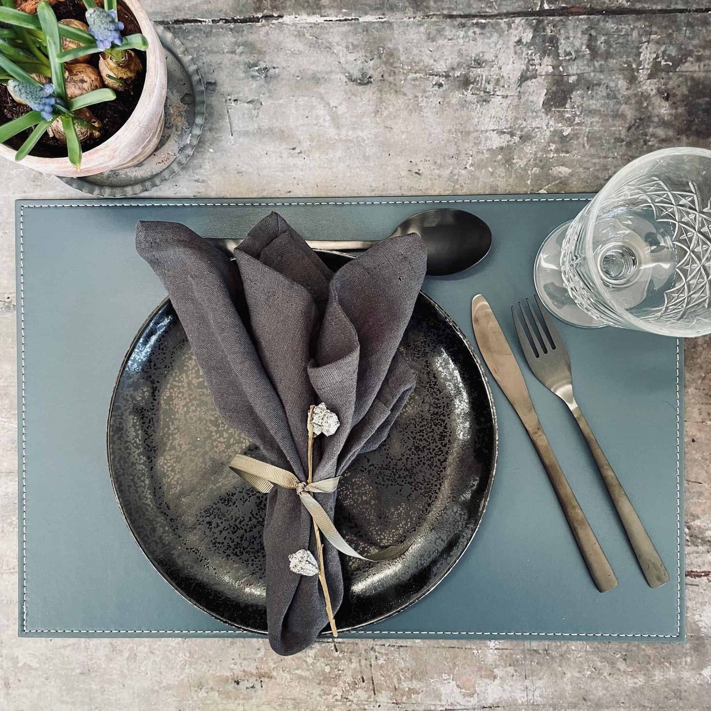 Dækkeserviet - 30x45 Blå - VIAMAJA.DK