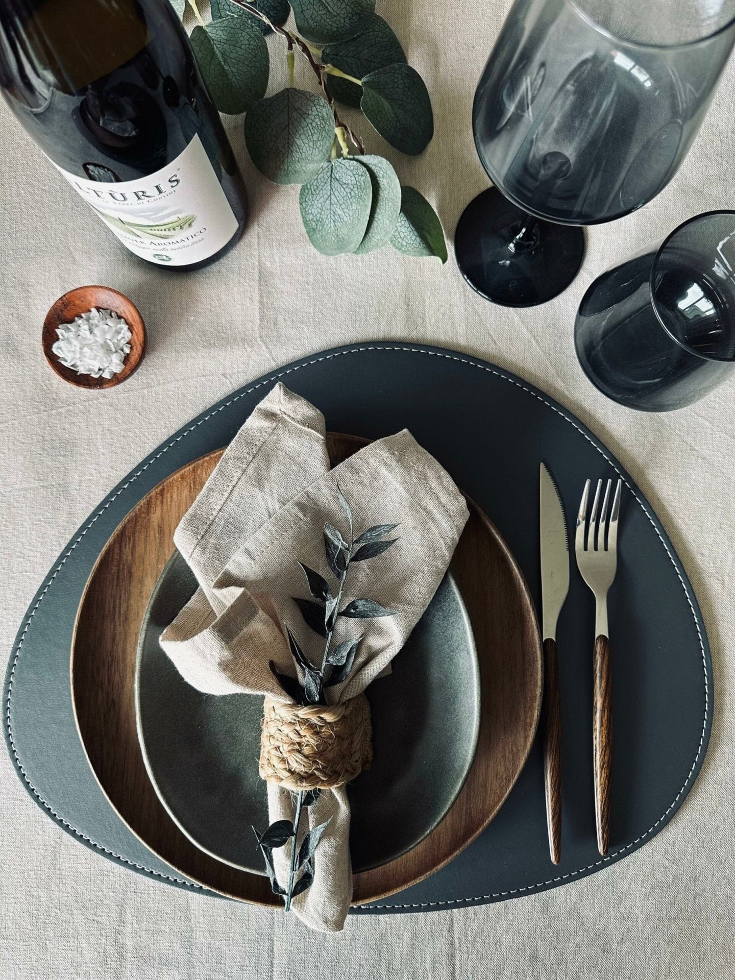 Dækkeserviet – Grå - VIAMAJA.DK