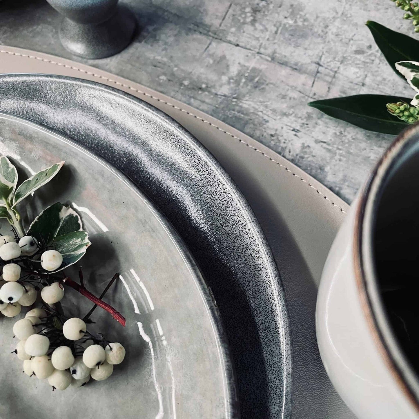 Dækkeserviet oval Sand - VIAMAJA.DK