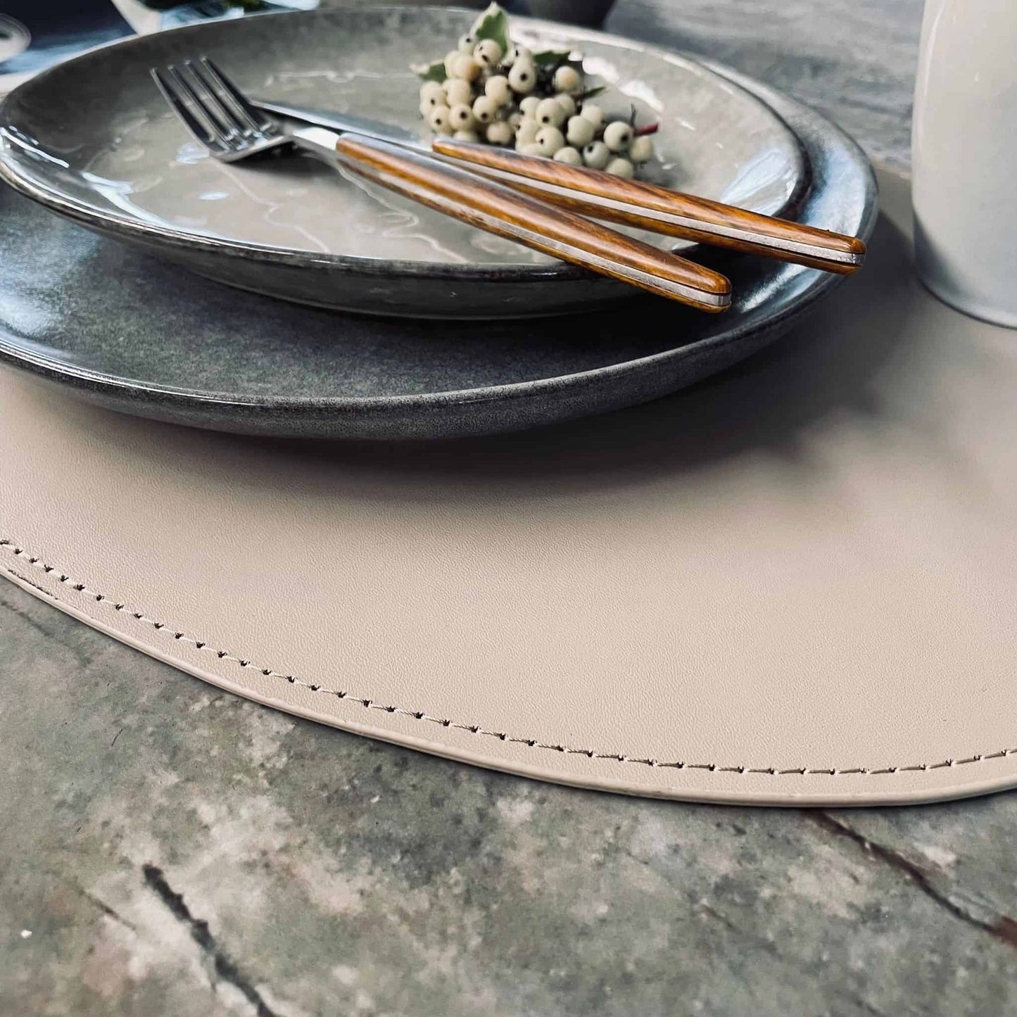 Dækkeserviet oval Sand - VIAMAJA.DK