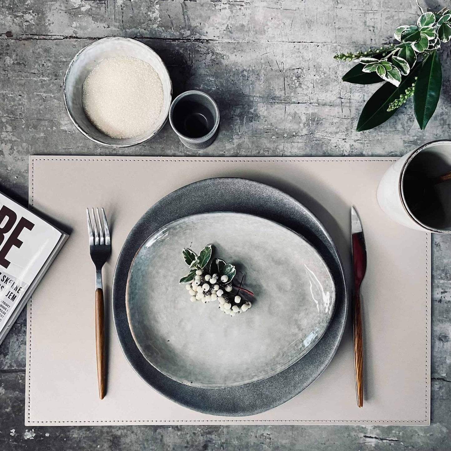 Dækkeserviet Sand - 30x45 - VIAMAJA.DK