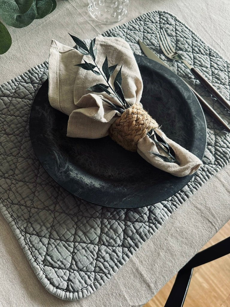 Dækkeserviet STONE - WASHED Quilt – Nordic grey - VIAMAJA