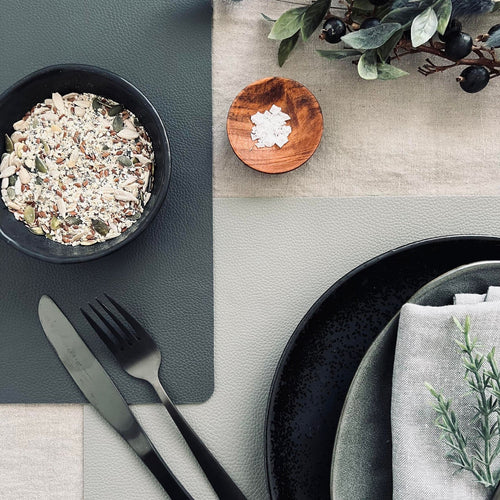 Dækkeserviet - Vendbar Grå / Koks - VIAMAJA.DK