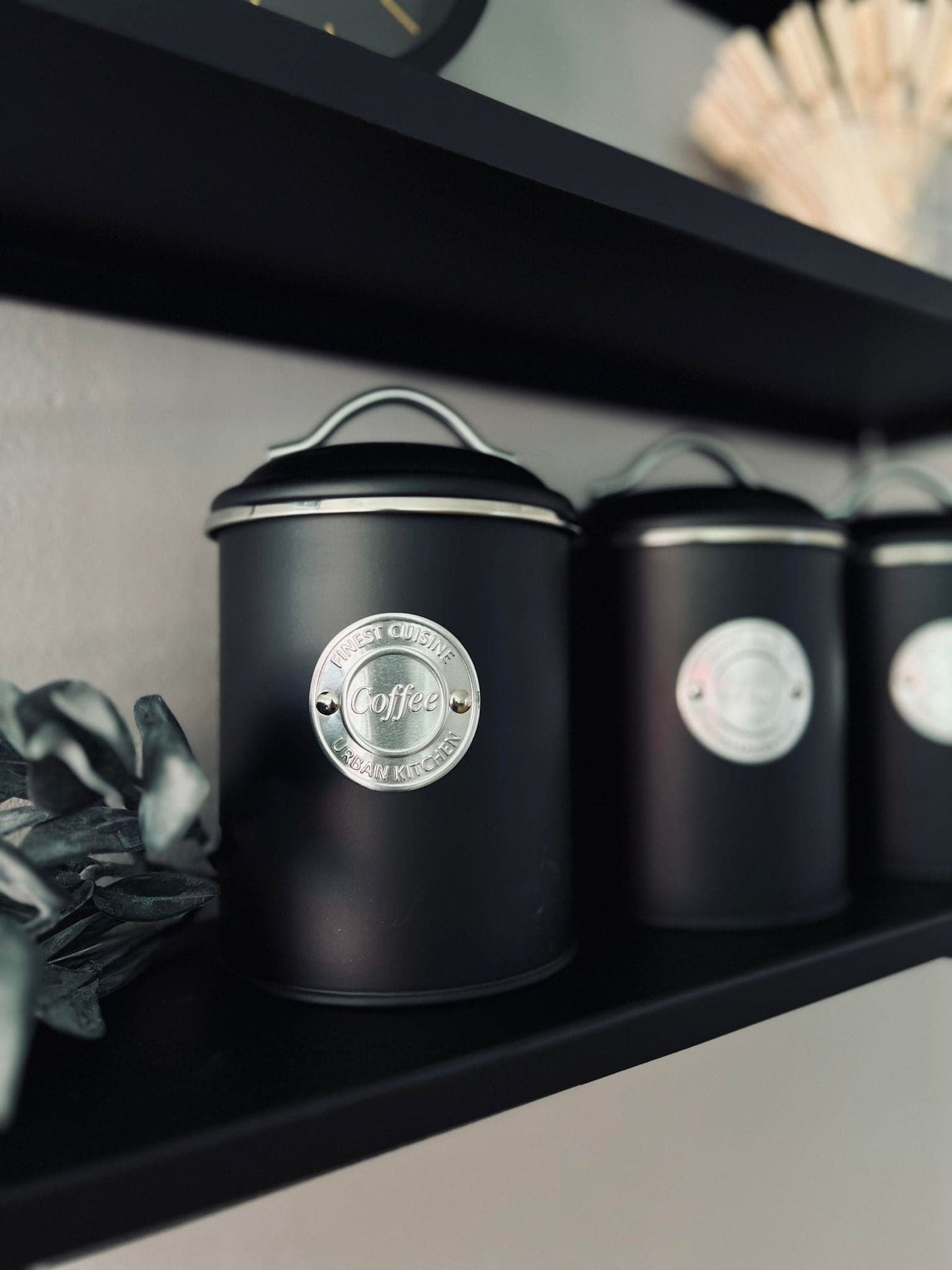 Dåser i sort metal - Sæt af 3 stk - VIAMAJA.DK