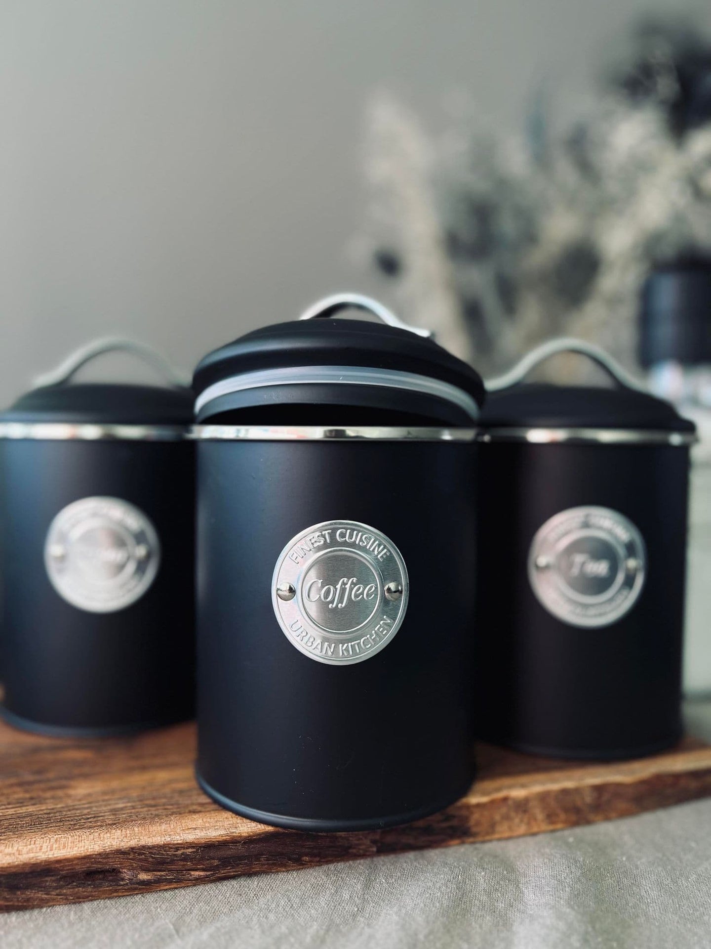 Dåser i sort metal - Sæt af 3 stk - VIAMAJA.DK