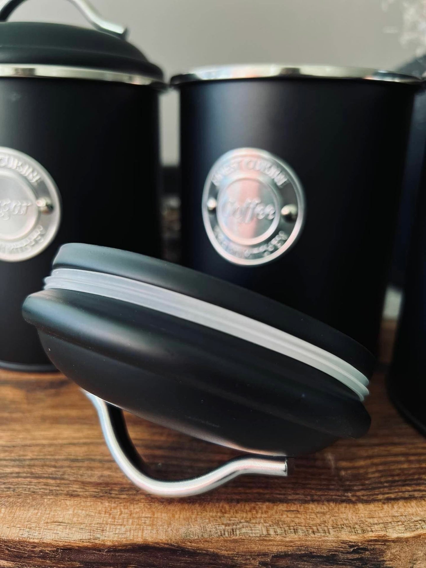 Dåser i sort metal - Sæt af 3 stk - VIAMAJA.DK