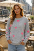 Stickad Clover Knit - Grey
