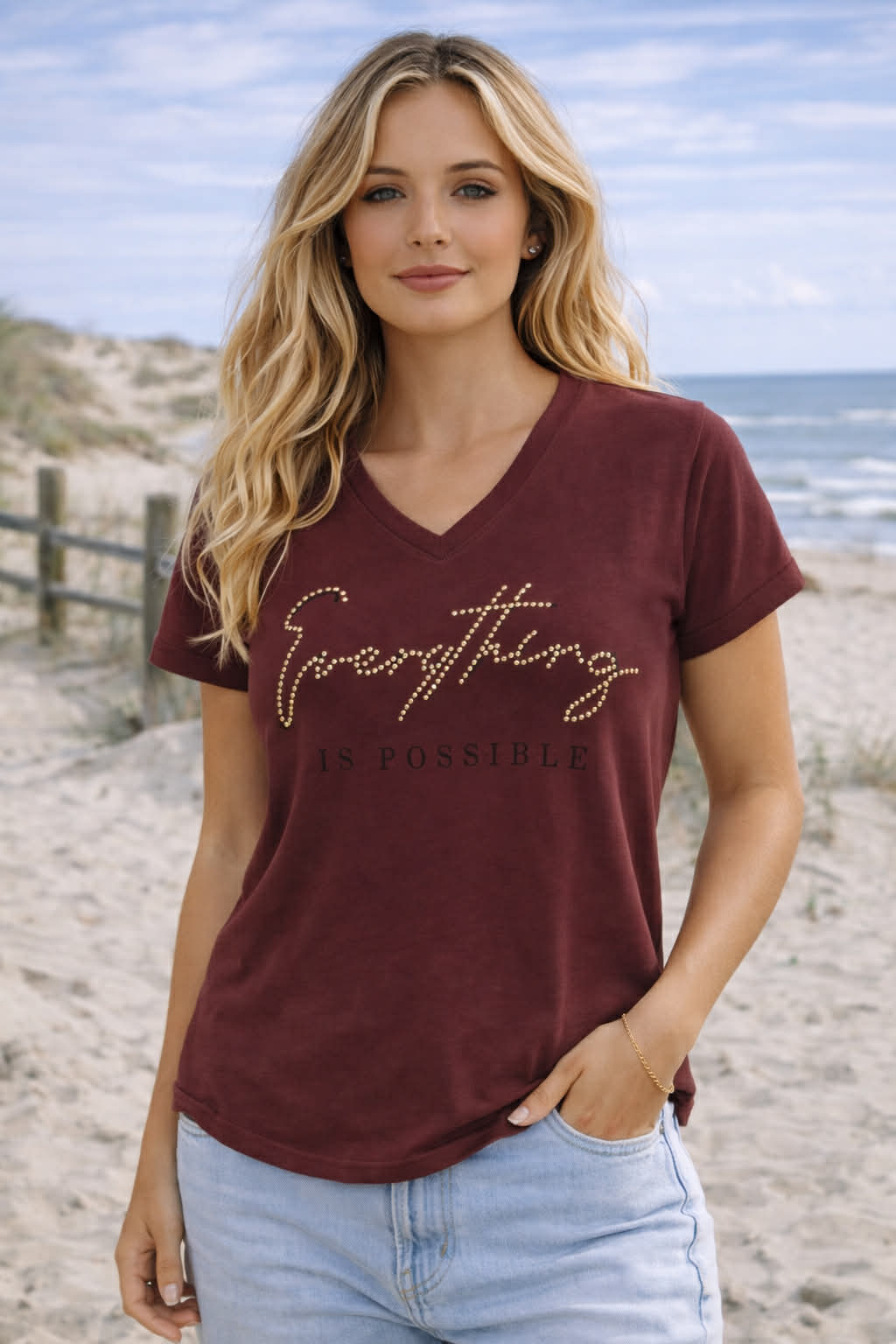 T-shirt Lillian - Vino