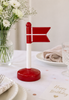 Flagga Dannebrog keramik - 18 cm