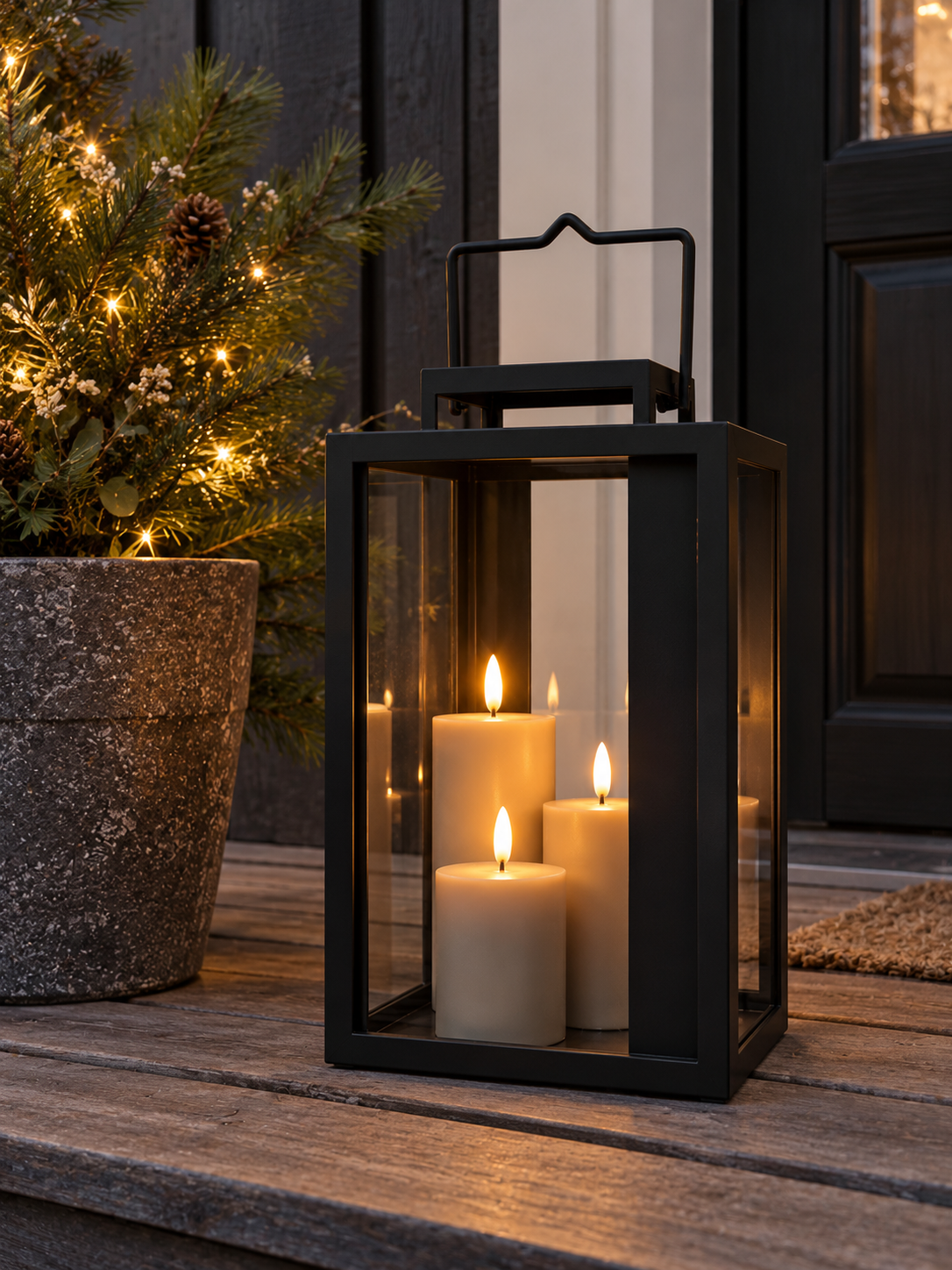 LED Utomhus Blockljus set av 3 st – Sand