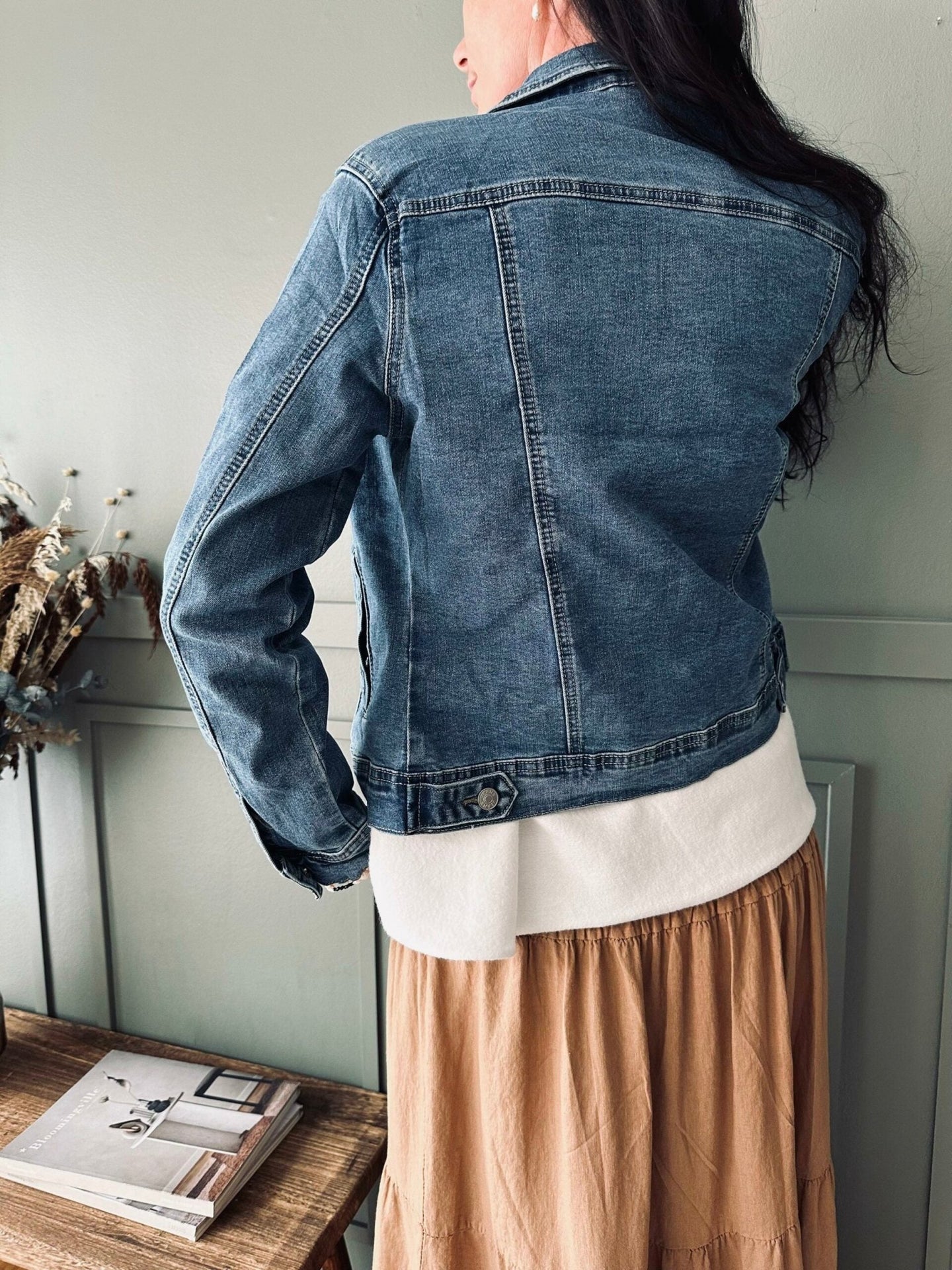 Denim jakke med stretch - VIAMAJA.DK