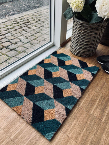 Dørmåtte - Grafisk kokos 40x60cm - VIAMAJA.DK