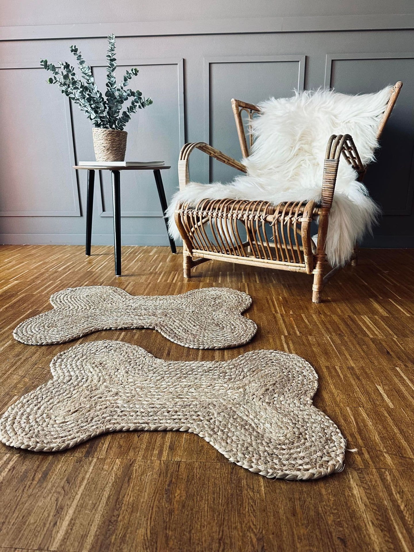 Dørmåtte i jute - Kødben 40x60cm - VIAMAJA.DK