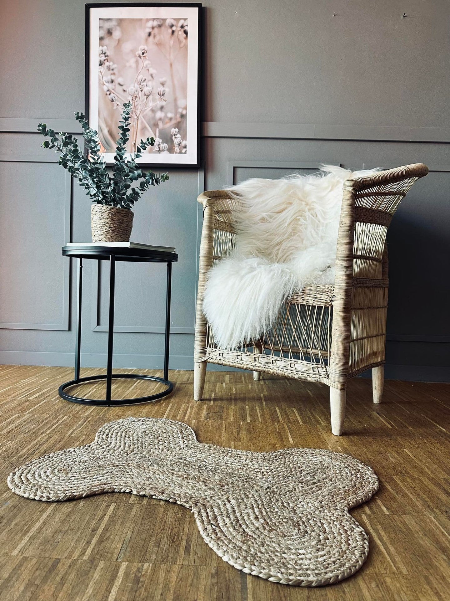 Dørmåtte i jute - Kødben 50x70cm - VIAMAJA.DK