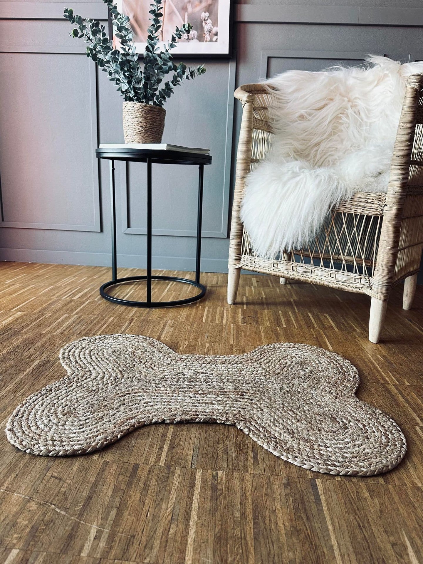 Dørmåtte i jute - Kødben 50x70cm - VIAMAJA.DK