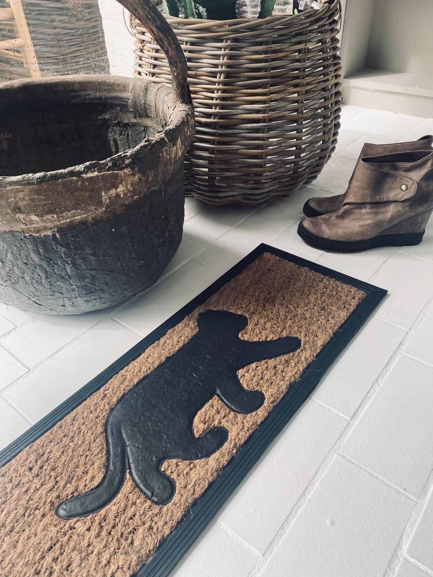 Dørmåtte med kat -25x75cm - VIAMAJA.DK