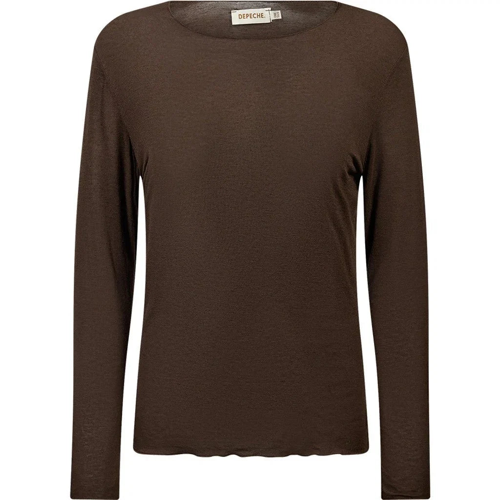 Blus Drew Cashmere mix - Dark Brown