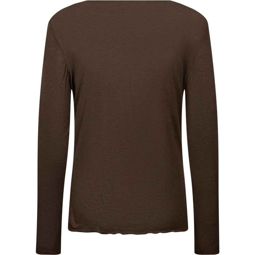 Blus Drew Cashmere mix - Dark Brown