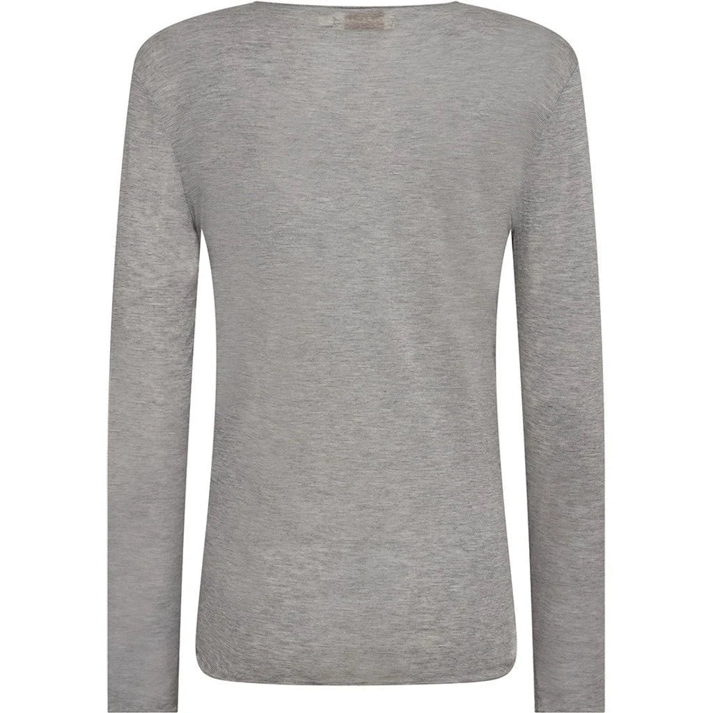 Blus Drew Cashmere mix - Light Grey Melange