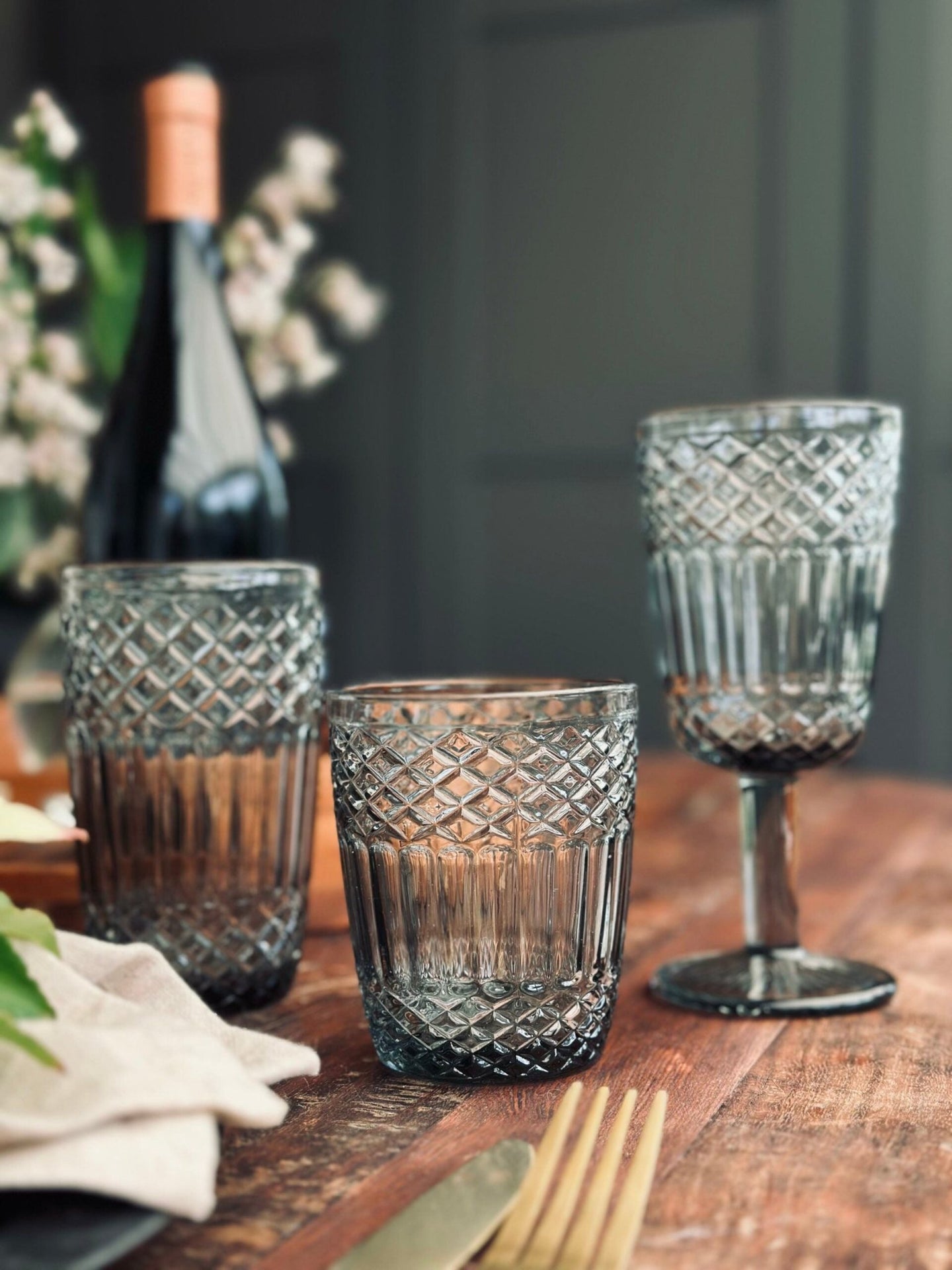 Drikkeglas French grey - VIAMAJA.DK