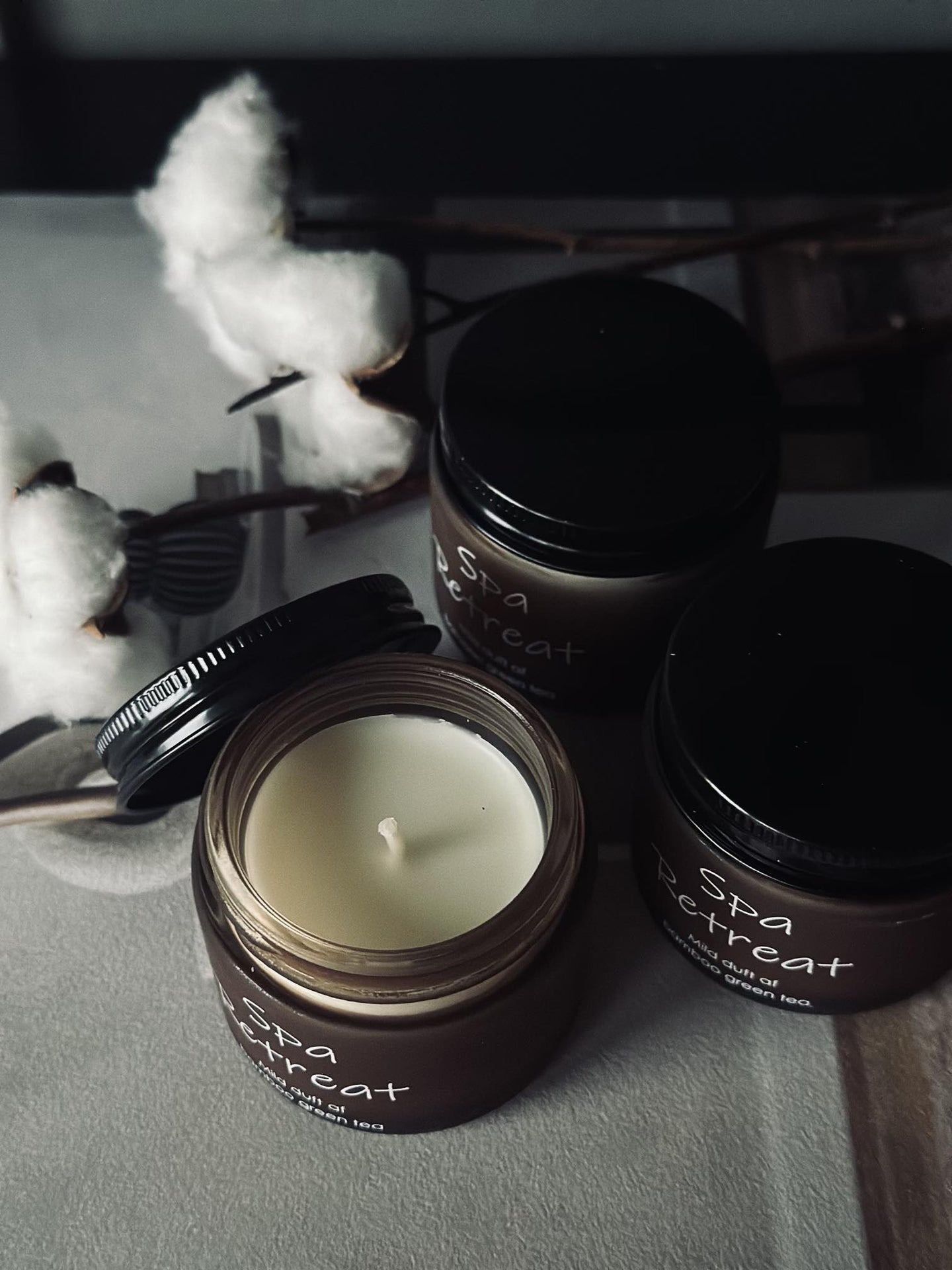 Duftelys 3 stk – BAMBOO / GREEN TEA - VIAMAJA.DK