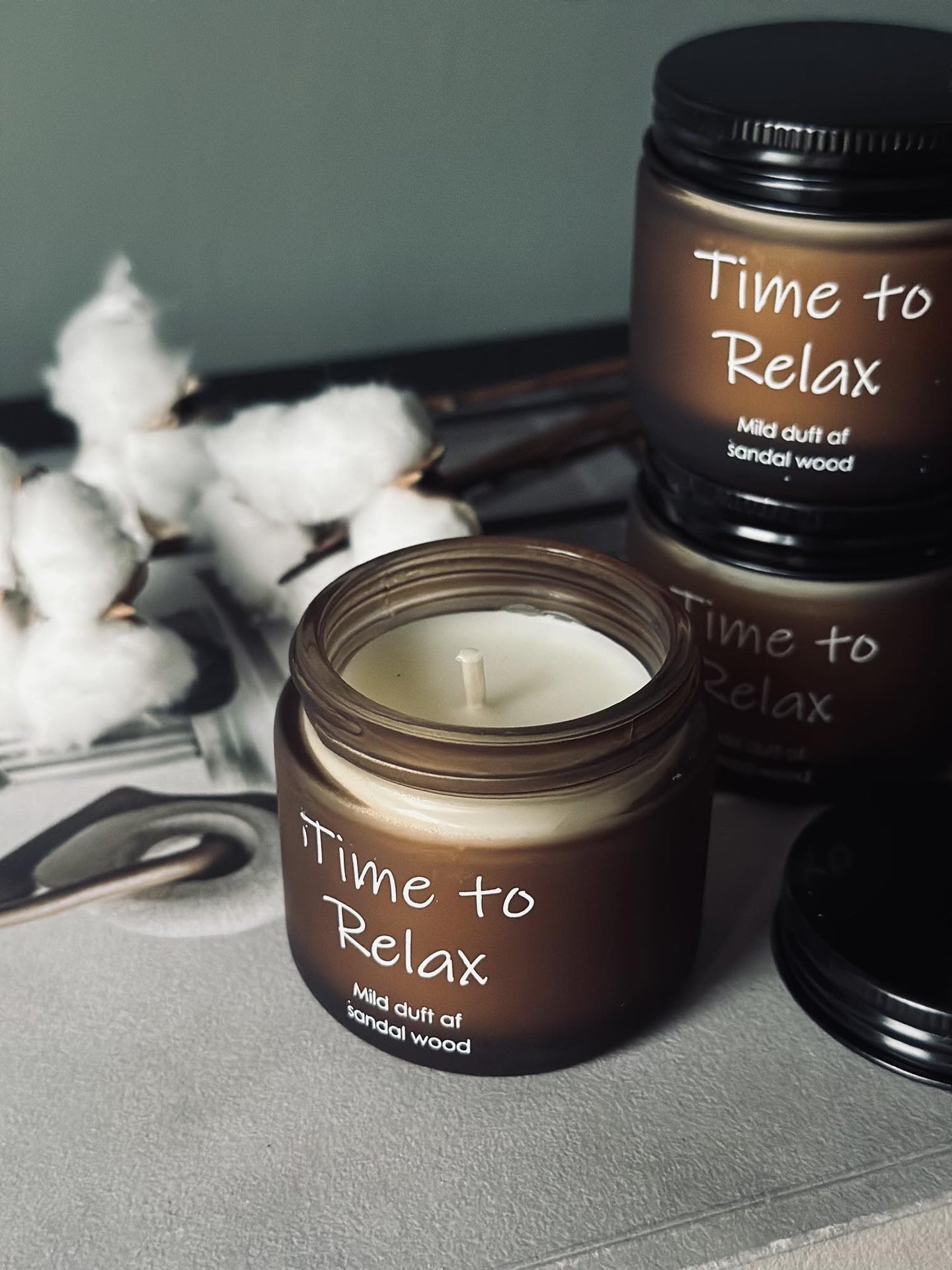 Duftelys 3 stk – SANDALWOOD - VIAMAJA.DK