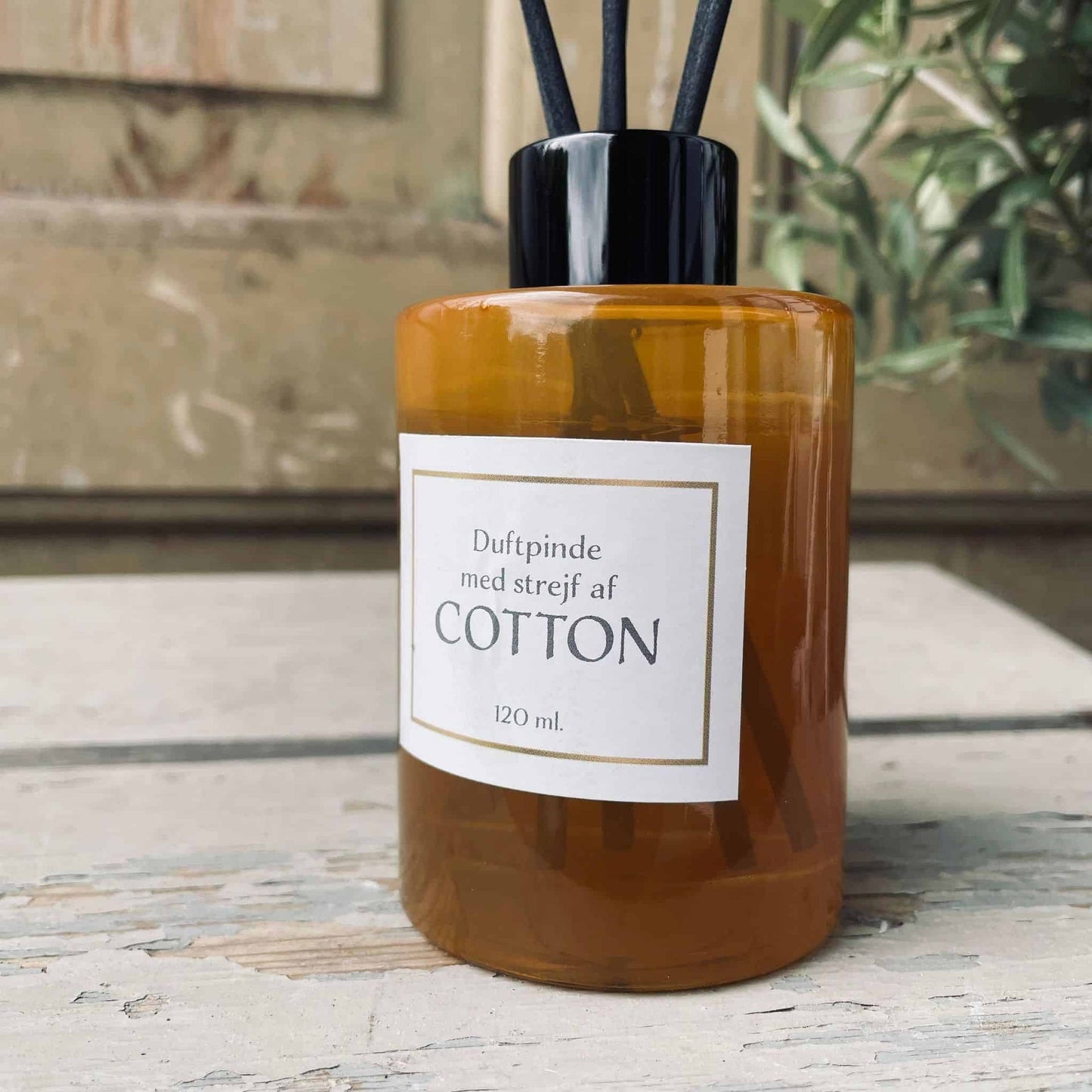 Duftepinde Gul flaske - Cotton 120ml - VIAMAJA.DK