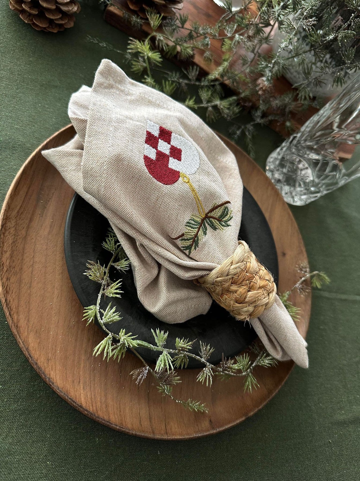 Dug Grøn bomuld – flere størrelser - VIAMAJA.DK